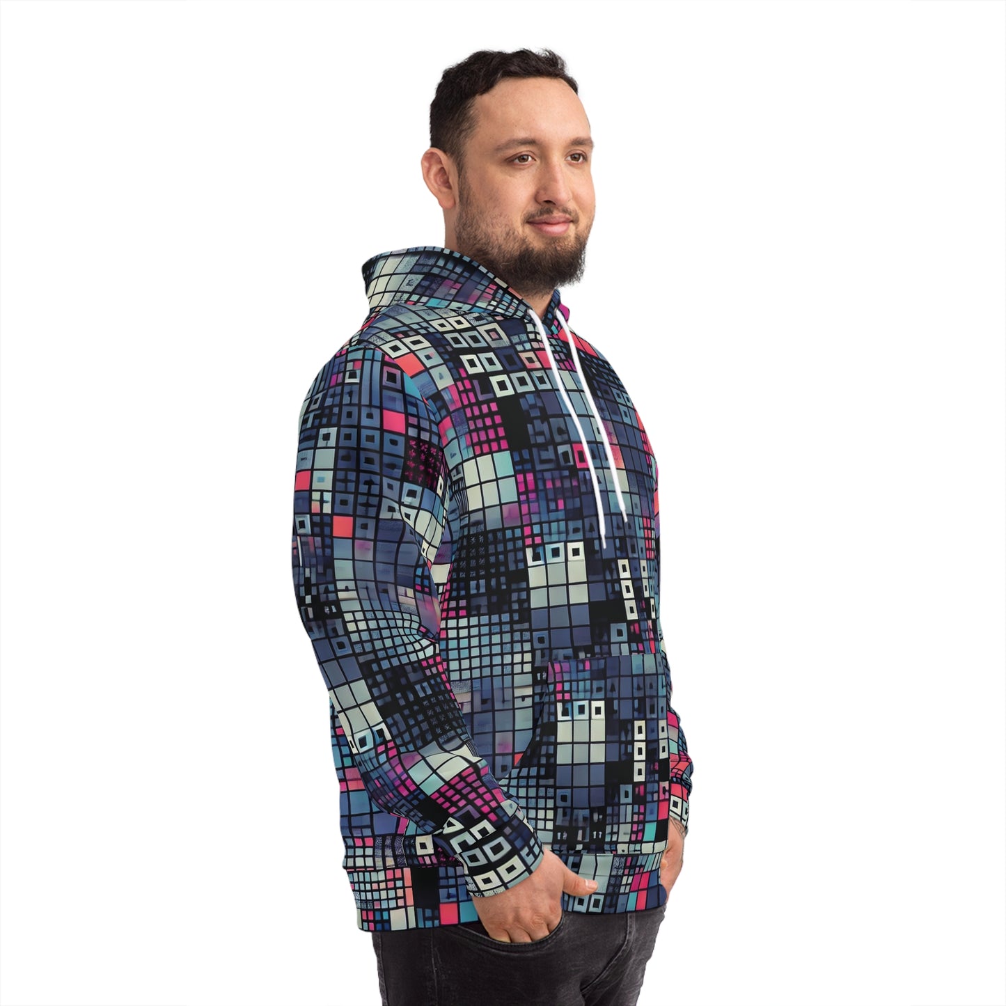 Optical Disarray Anti-Surveillance Hoodie – Machine Vision Disruption Apparel