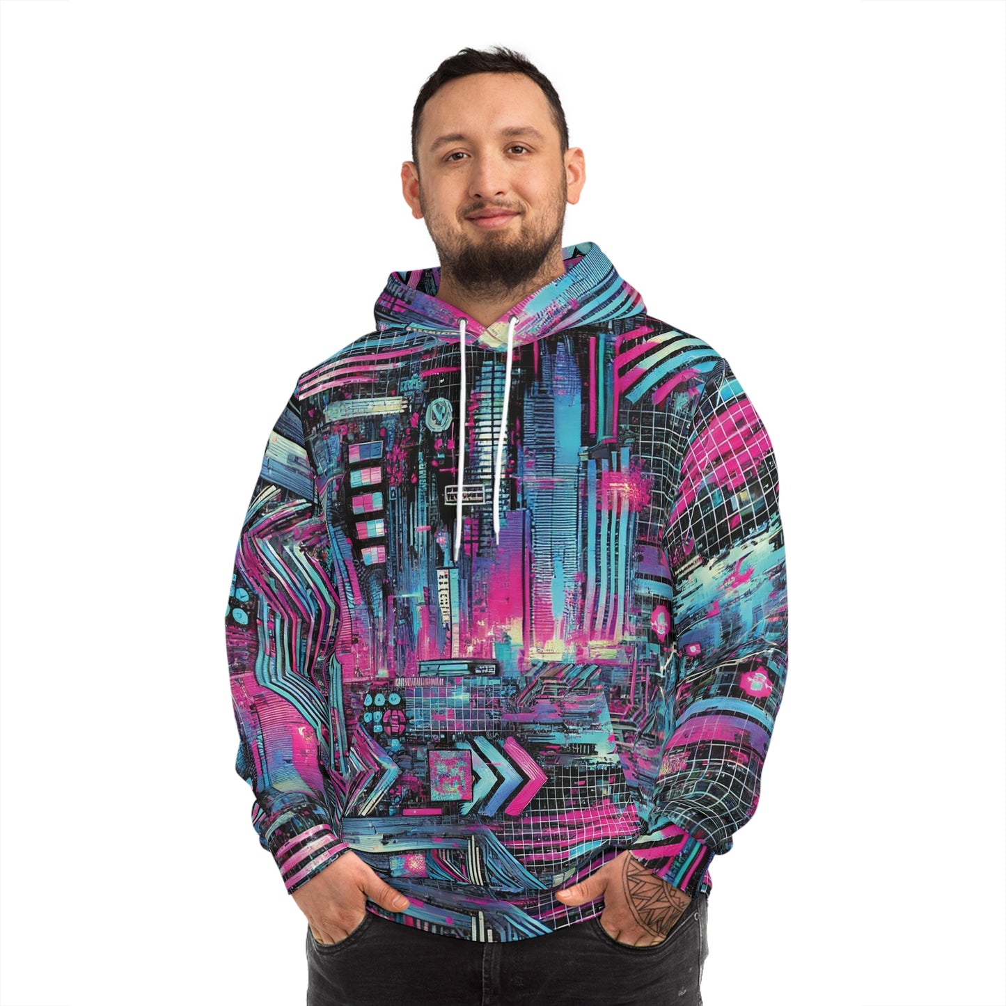 Cyber City Anti-Surveillance Hoodie – Facial Recognition Resistant Privacy Protection Clothing