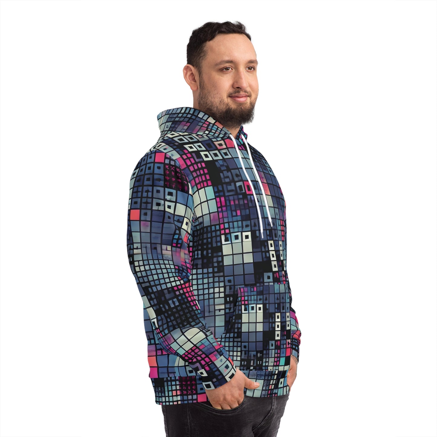 Optical Disarray Anti-Surveillance Hoodie – Machine Vision Disruption Apparel