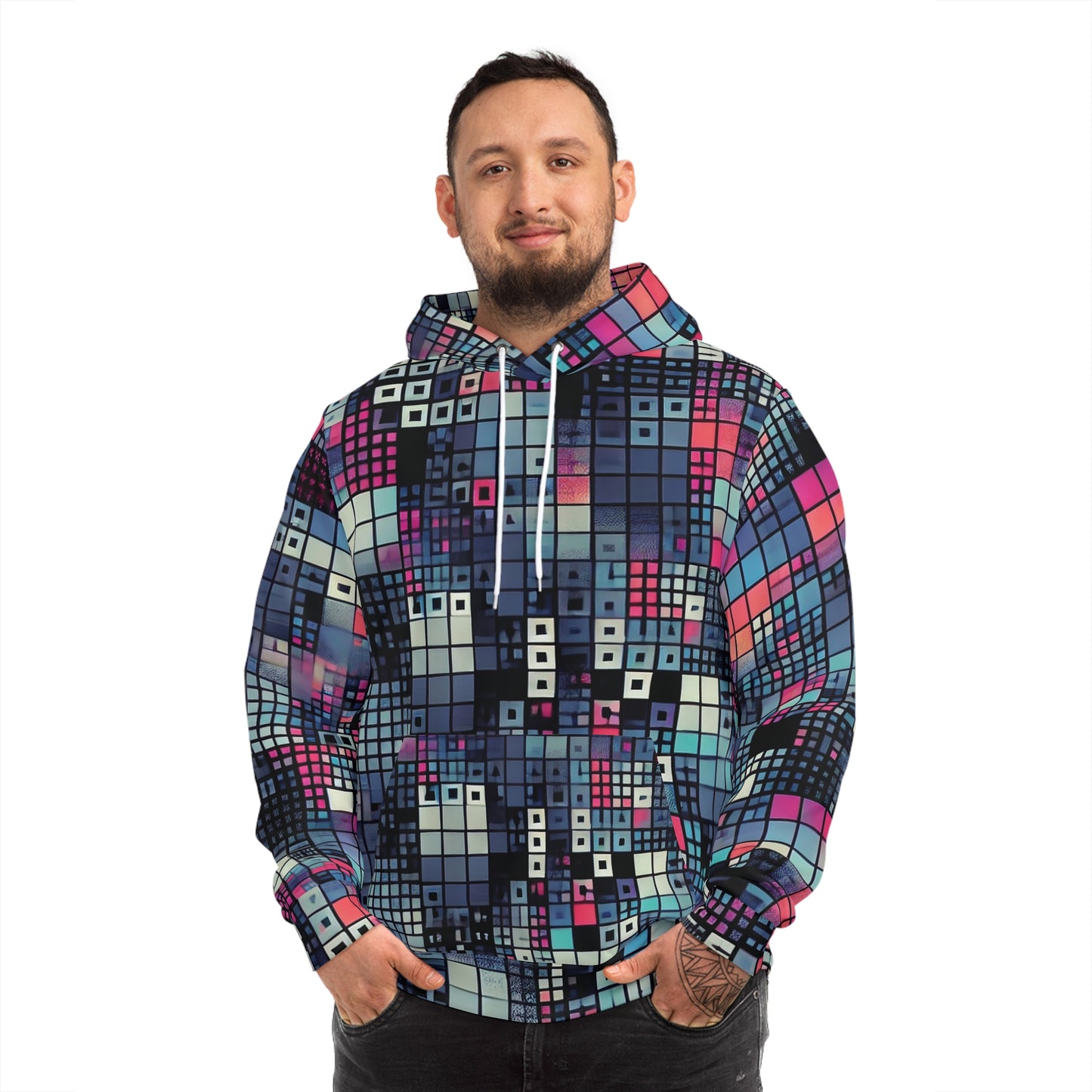 Optical Disarray Anti-Surveillance Hoodie – Machine Vision Disruption Apparel