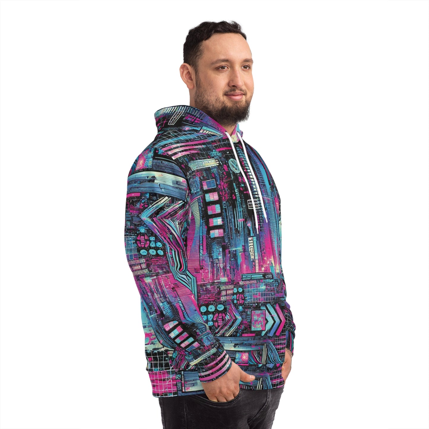 Cyber City Anti-Surveillance Hoodie – Facial Recognition Resistant Privacy Protection Clothing