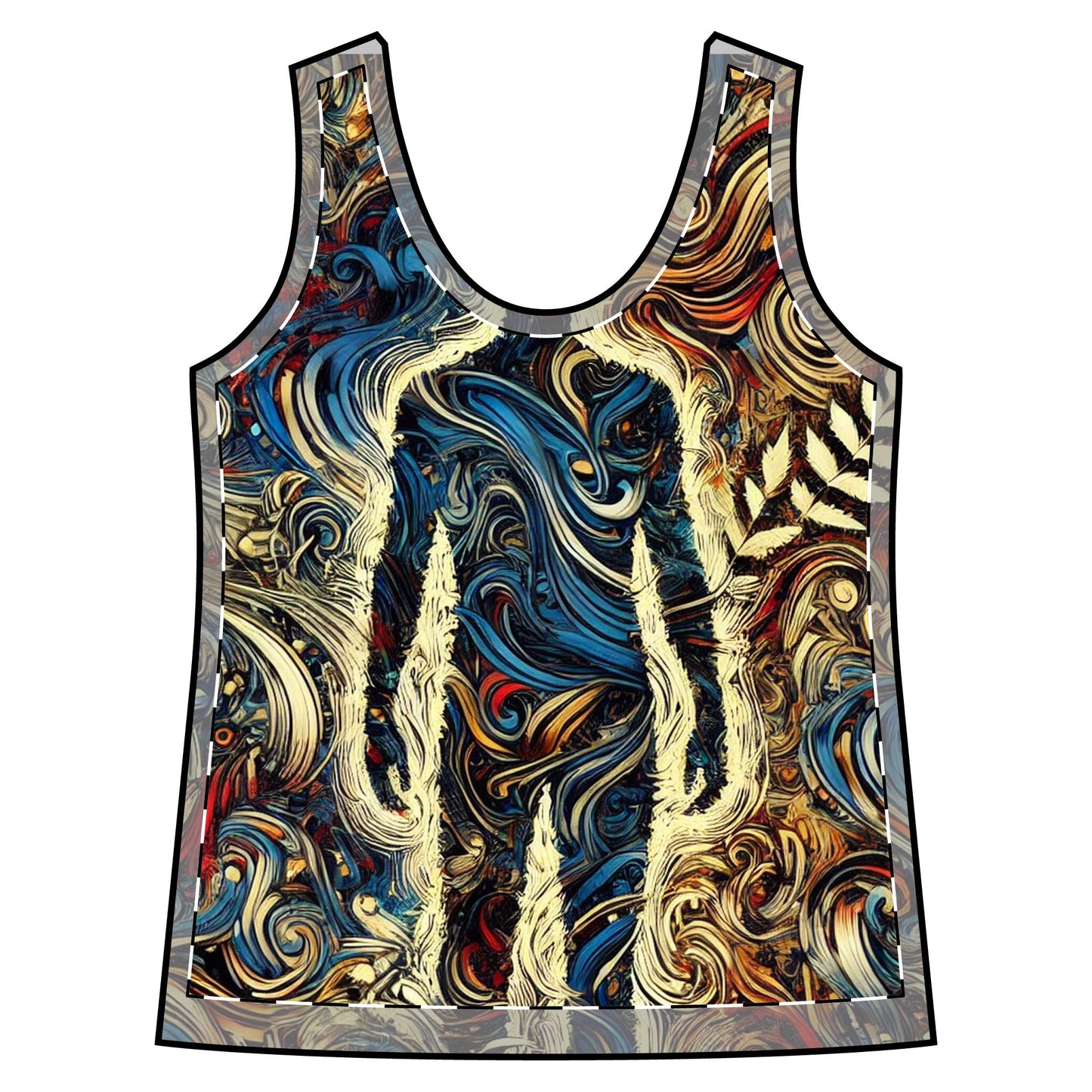 Encrypted Horizons Anti-Surveillance Tank Top
